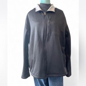 Nautica Black and Gray Zip-Up Jacket
